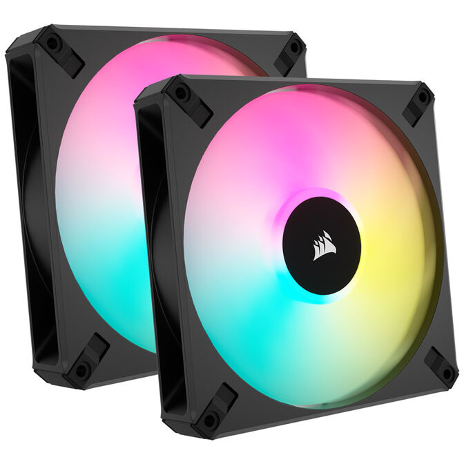Corsair AF Elite Series RGB PWM L&uuml;fter 2er Pack inkl. RGB-Controller - 140mm, schwarz image number 0