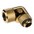Bitspower Advanced Multi-Link Adapter Connection 90 Degrees G1/4 Inch Female Thread to 12mm Outer Diameter Hard Tube - Rotatable. image number null