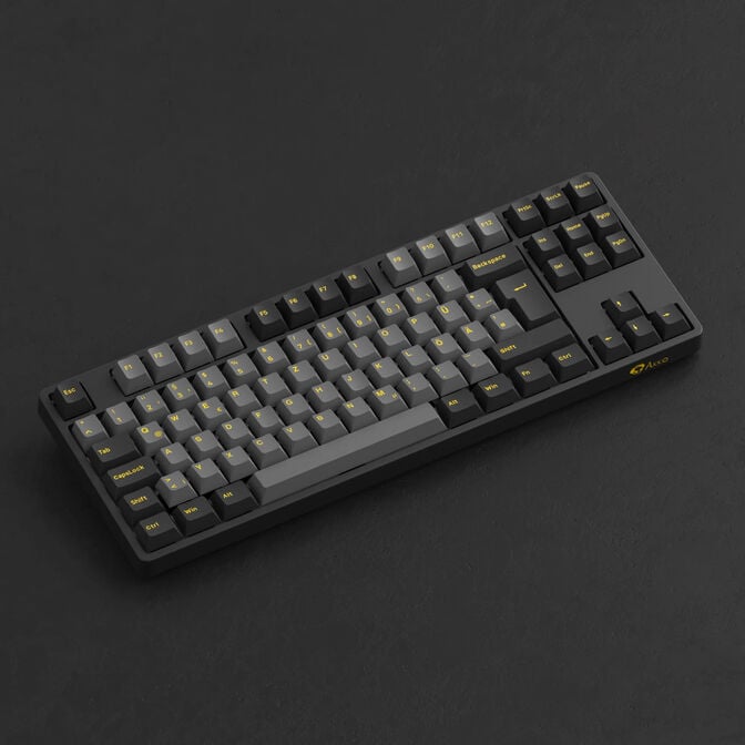 AKKO Black & Gold 5087S V1 Gaming Keyboard, RGB &ndash; Akko V3 Cream Blue Pro Switches, ISO DE, black & gold image number 2