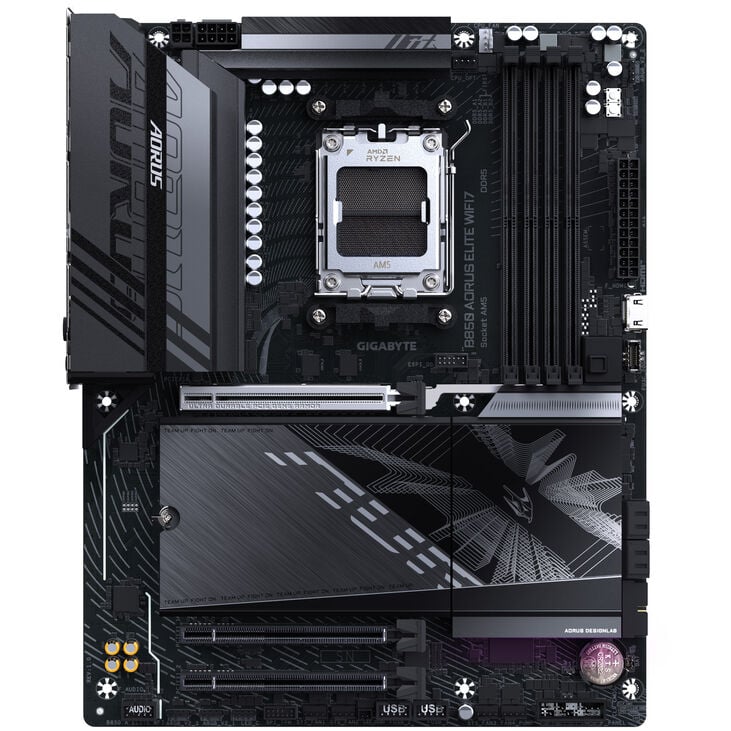 GIGABYTE B850 Aorus Elite WiFi 7 Motherboard, Socket AM5 (LGA 1718), AMD B850, ATX, DDR5 image number 2