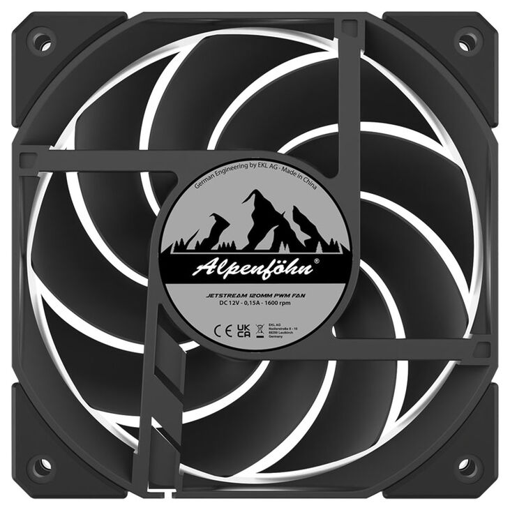 Alpenföhn 120 Jetstream PWM fan - 3-pack, black image number 4