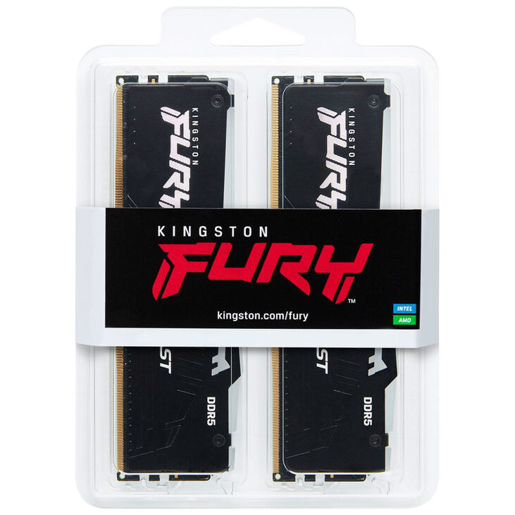 Kingston Fury Beast RGB DDR5-5600 RAM, CL40, XMP - 16 GB Dual-Kit, black image number 2