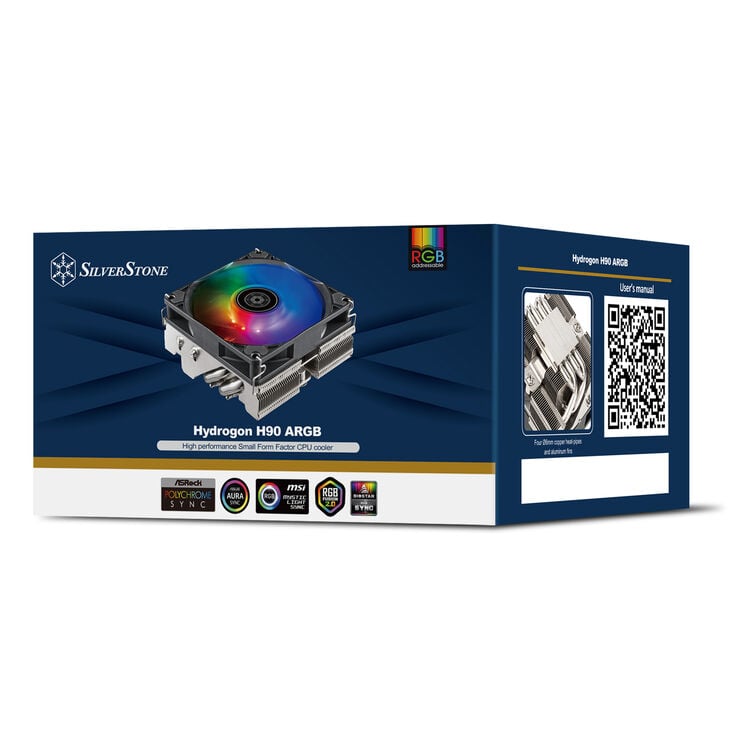SilverStone SST-HYH90-ARGB - Hydrogon CPU Kühler, ARGB - 92mm image number 6