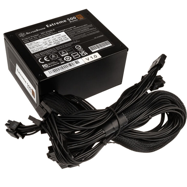 SilverStone SST-EX500-B Extreme SFX Netzteil 80 PLUS Bronze - 500 Watt image number 2