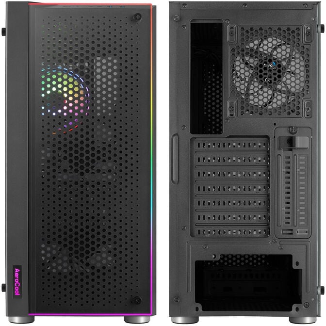 Aerocool Skribble Midi-Tower, Tempered Glass - schwarz image number 3