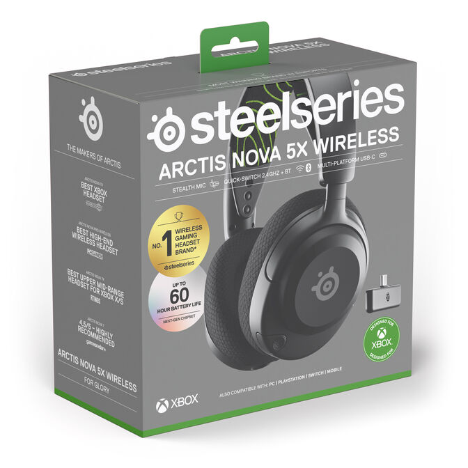 SteelSeries Arctis Nova 5X Wireless Gaming Headset, schwarz image number 8