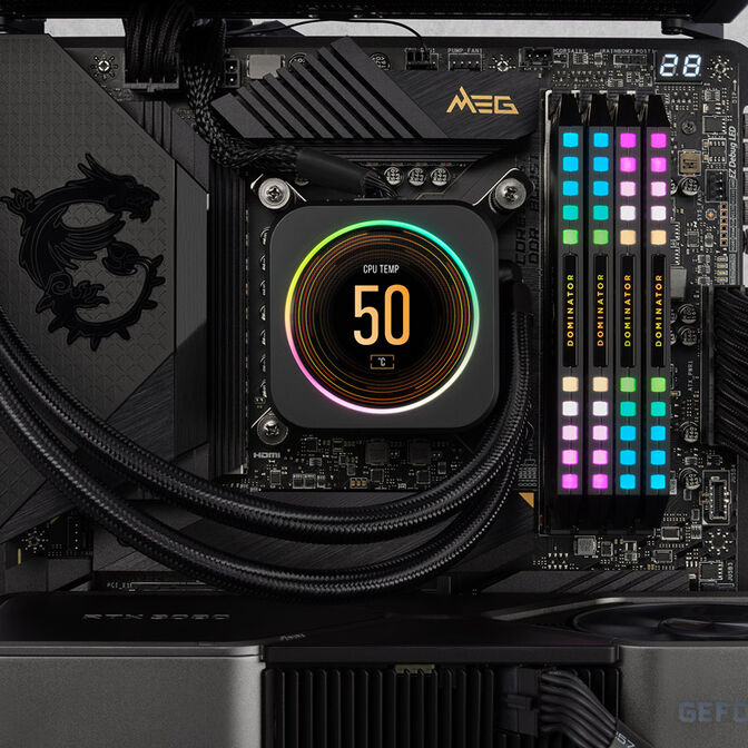 Corsair Dominator Platinum RGB DDR5-6400 RAM, CL32, XMP - 64GB Quad-Kit, schwarz image number 5