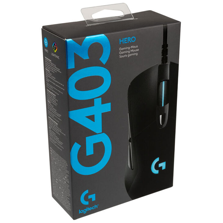 Logitech G403 Hero Gaming Maus - schwarz image number 7