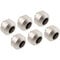 Optimus Hardtube Fitting, 12 mm, 6er-Pack mit Werkzeug - Satin Nickel