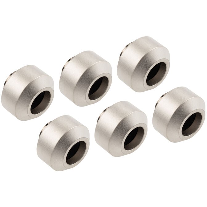 Optimus Hardtube Fitting, 12 mm, 6er-Pack mit Werkzeug - Satin Nickel image number 0
