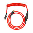 Glorious GMMK Coiled Cable Crimson Red, Spiral Keyboard Cable, USB-C/USB-A &ndash; Red/Black image number null