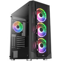 Aerocool Prism ARGB Mid Tower, Tempered Glass - Black