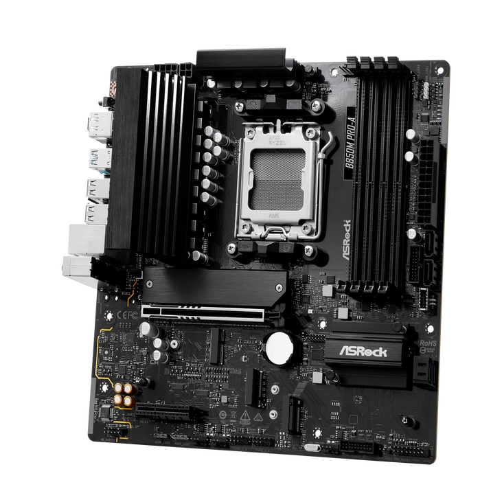 ASROCK B850M Pro-A Mainboard, Sockel AM5, AMD B850, Micro-ATX, DDR5 image number 3