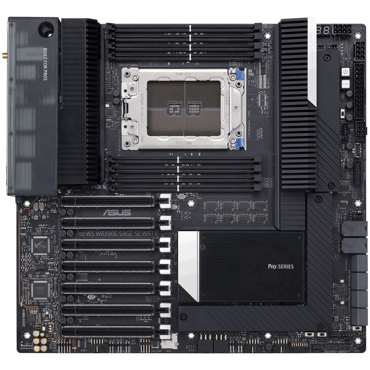 ASUS PRO WS WRX80E-SAGE SE WIFI II, AMD WRX80 Mainboard, Socket sWRX8, DDR4 image number 2