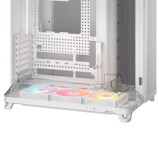Corsair AIR 5400 RS-R ARGB PC Case, Mid Tower, Tempered Glass, RGB - includes 3x 120mm Fans, white image number 10