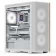 Aerocool D501A PC case, Mid Tower, ATX, Tempered Glass - white image number null