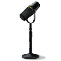 Shure MV7+ Podcast Mikrofon XLR/USB Bundle - schwarz mit Stativ