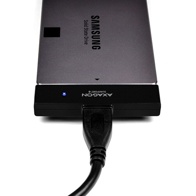 AXAGON ADSA-1S6 SLIMPort6 Adapter, USB 3.0, 2.5" SSD/HDD, SATA 6G - with Case image number 19