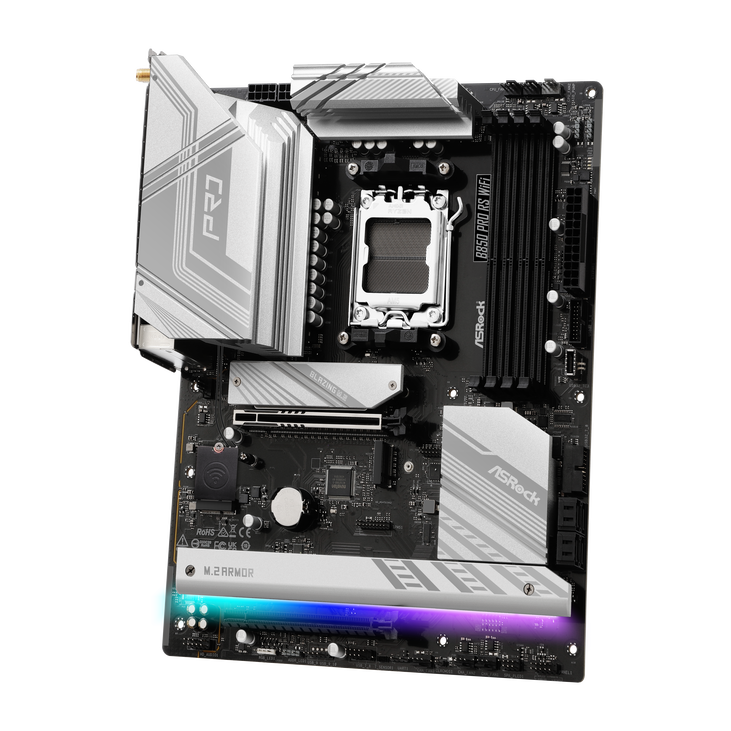 ASROCK B850 Pro RS WiFi motherboard, socket AM5, AMD B850, ATX, DDR5 image number 1