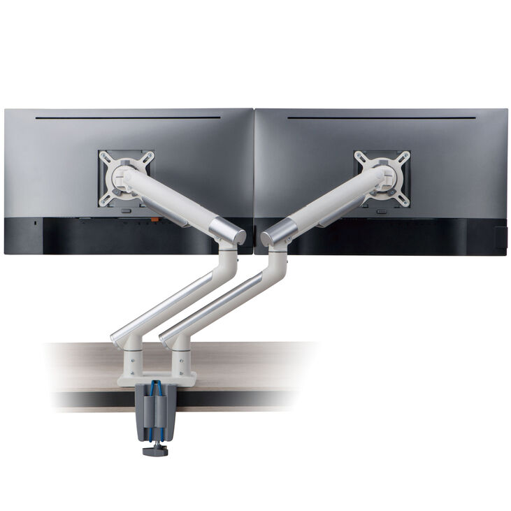Alterzone Arm Duo USB Aluminium Monitorhalterung - weiß, 2x USB-Typ-A image number 1