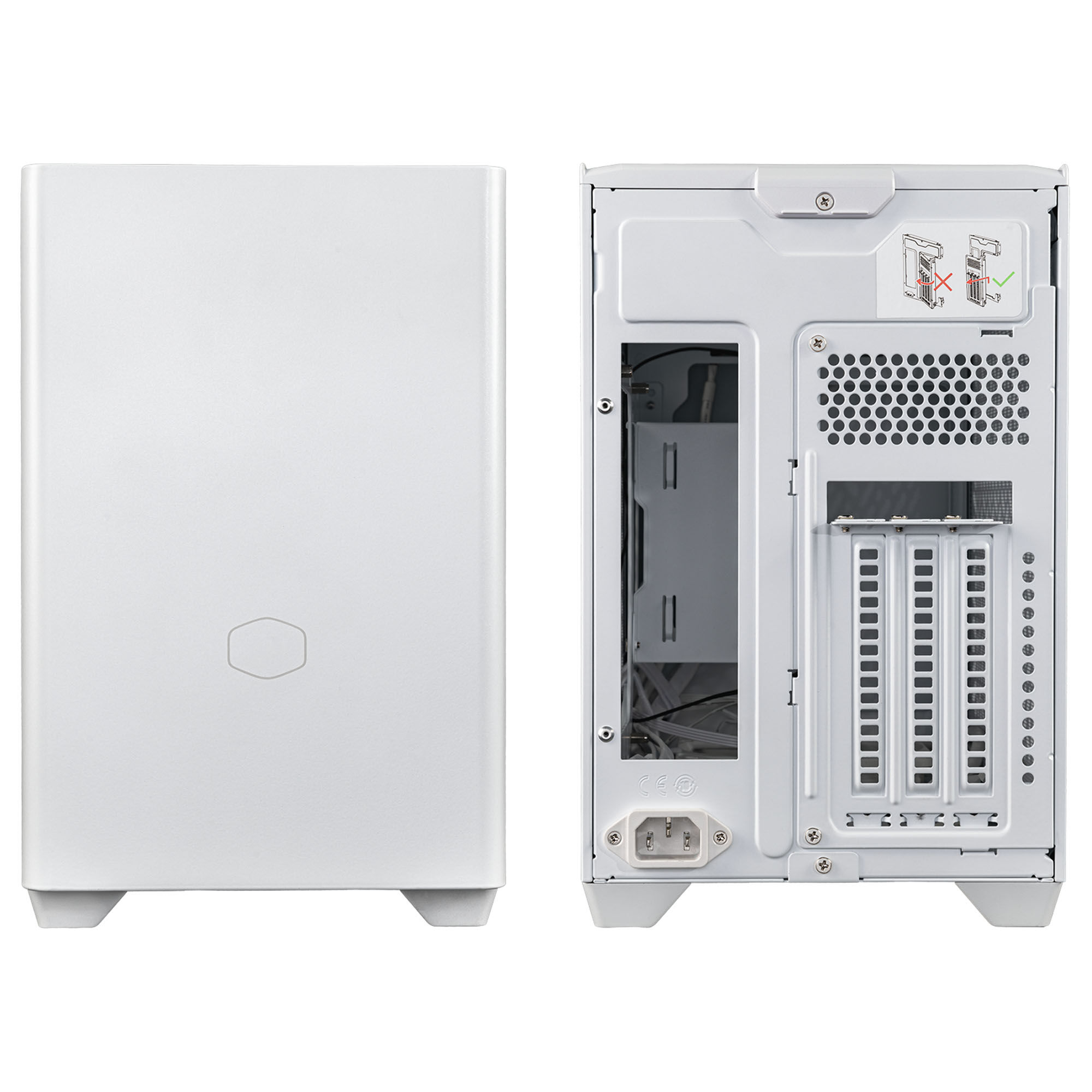 Cooler Master MasterBox NR200P V2 Mini-ITX Gehäuse, Tempered Glass - weiß Cooler Master MasterBox NR200P V2 Mini-ITX Gehäuse, Tempered Glass - weiß