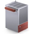 Jonsbo T6 PC Case, Mini-Tower, Mini-ITX, Tempered Glass, Wood &ndash; Silver image number null