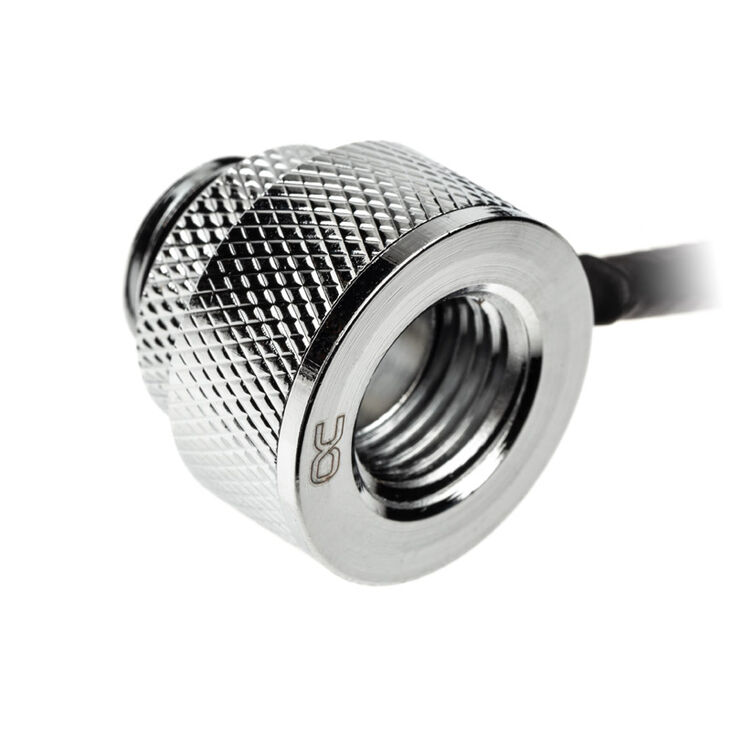 Alphacool Eiszapfen Temperatursensor G1/4 IG/IG mit AG Adapter - chrome image number 0