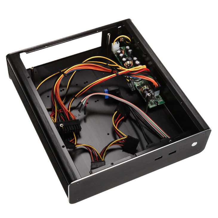 Akasa Euler M Fanless Mini-ITX case, 80W power supply, OEM - black image number 6