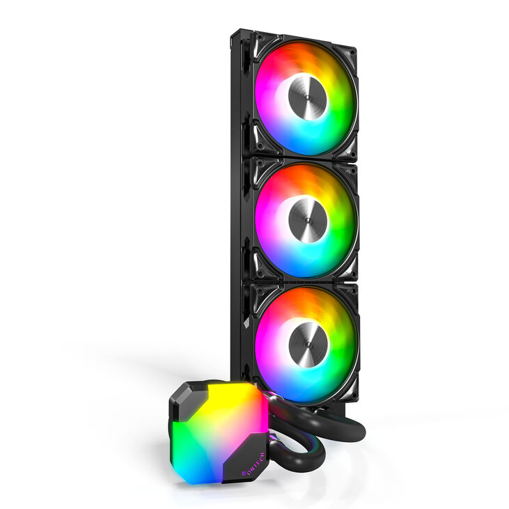 Montech Hyper Flow ARGB AIO water cooling, black - 360mm image number 1