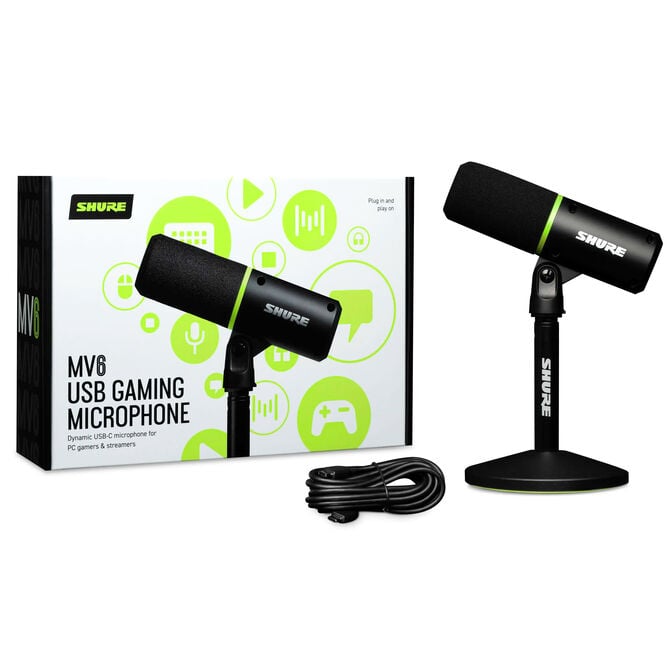 Shure MV6 USB Gaming Microphone, USB-C - black image number 6