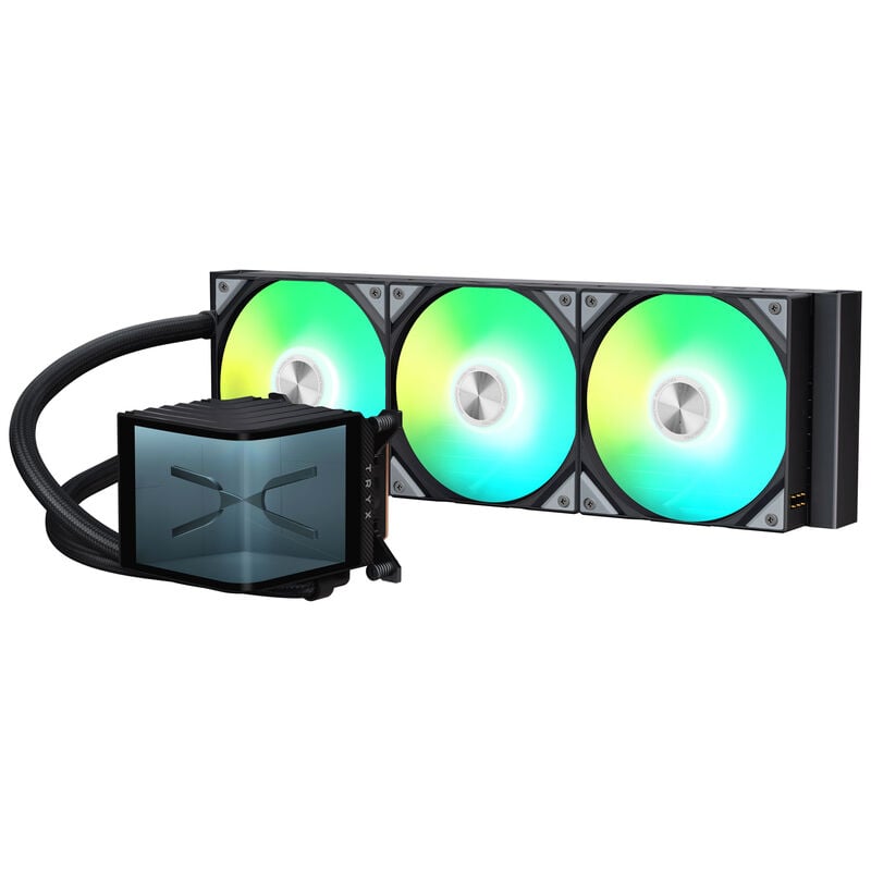 TRYX PANORAMA 360 ARGB AiO Wasserkühlung, 3D-AMOLED-Display - 360mm, Schwarz
