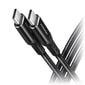 AXAGON BUCM-CM20AB USB-C zu USB-C 2.0 Kabel, 2m, PD 60W, 3A, geflochten - schwarz
