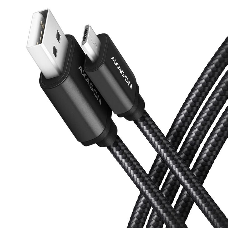 AXAGON BUMM-AM15AB Kabel Micro-USB auf USB-A 2.0, schwarz - 1,5m image number 0