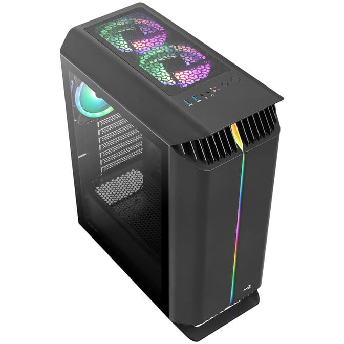 Aerocool Gladiator Duo Midi-Tower - schwarz Window image number 1