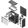 HAVN BF 360 PC Case, Midi Tower, E-ATX, Tempered Glass - Black image number null