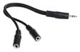 InLine Y-Kabel, 3,5 Klinke Stecker, 3,5 Klinke Buchse - 0,2m image number null