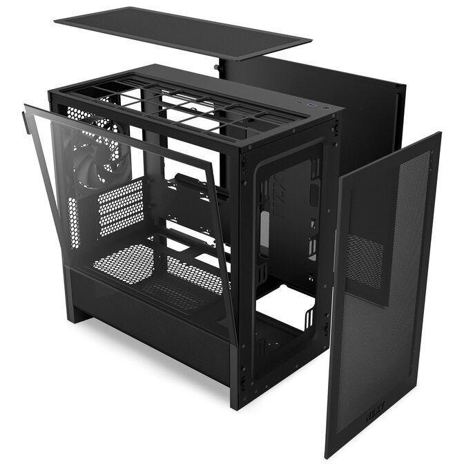 NZXT H3 Flow PC Case, Mid Tower, mATX, Tempered Glass - Black image number 11