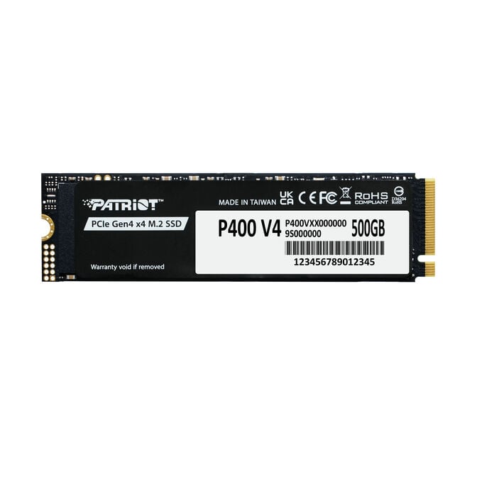 Patriot P400 V4 SSD, PCIe 4.0 M.2 2280 - 500 GB image number 0