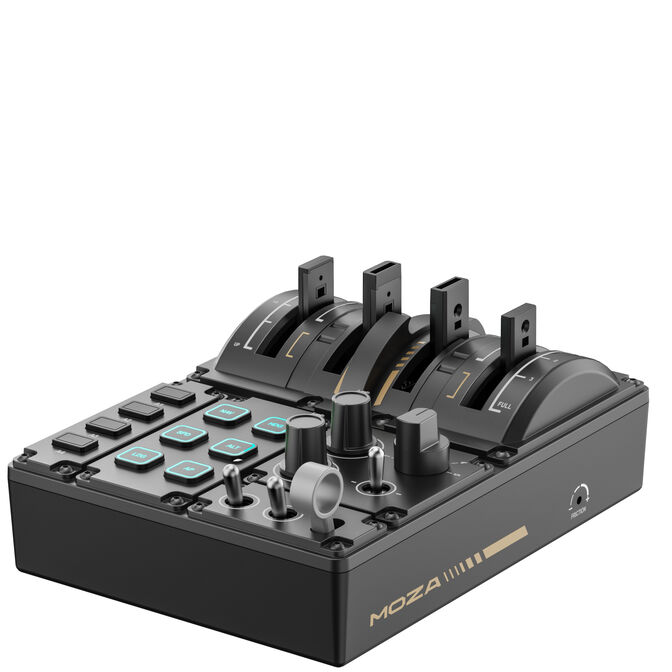 MOZA MTQ Throttle Quadrant, modular throttle panel, RGB - black image number 3
