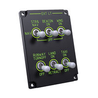 VIRPIL Controls Vector Lighting MCP, 6x three-way switches, RGB lighting - black