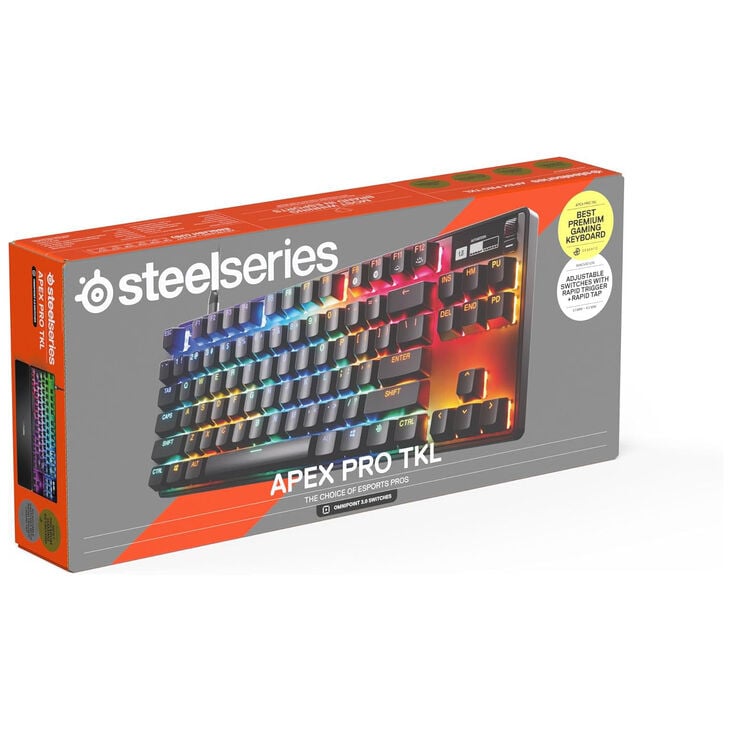 SteelSeries Apex Pro TKL Gen 3 Gaming Keyboard, TKL Keyboard (80%), OLED Display, OmniPoint 3.0 Switches, RGB – ISO (DE) image number 4