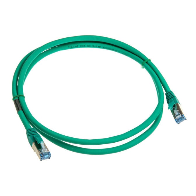 InLine Patchkabel Cat.6A, S/FTP (PiMf), 500MHz, gr&uuml;n - 1,5m image number 1