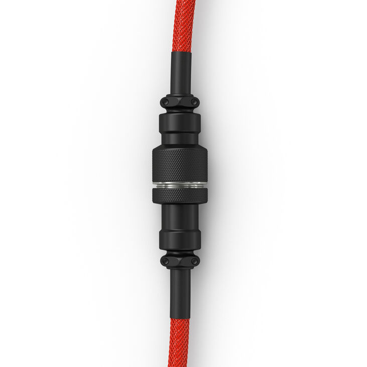 Glorious GMMK Coiled Cable Crimson Red, Spiralkabel, USB-C/USB-A - rot/schwarz image number 2