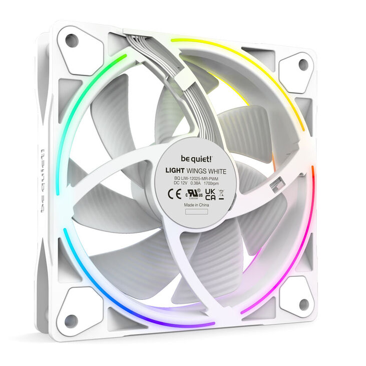 be quiet! Light Wings ARGB PWM Lüfter, Triple Pack - 120mm, weiß image number 2
