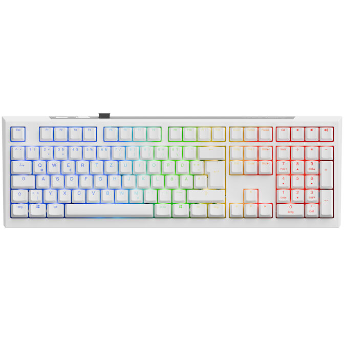Ducky One X Wireless Gaming Tastatur, induktiv, Hot Swap, RGB - Ducky Inductive Switch, ISO (DE), wei&szlig; image number 1