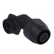 Alphacool HF Screw-in Fitting TPV Metal, 90 Degree Rotatable 12.7/7.6mm - Black image number null