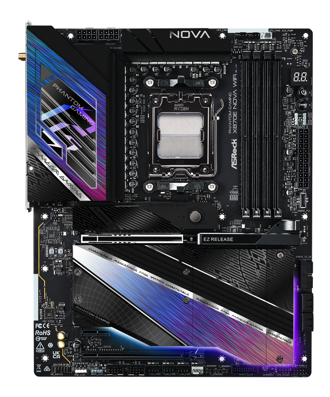 ASRock X870E Nova WiFi motherboard, socket AM5, AMD X870E, ATX, DDR5 image number 3