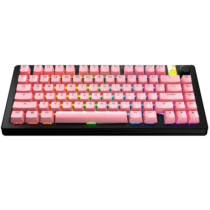 Glorious GPBT Basics Keycaps, ANSI Layout (US), PBT, Doubleshot - Potion Pink image number 1