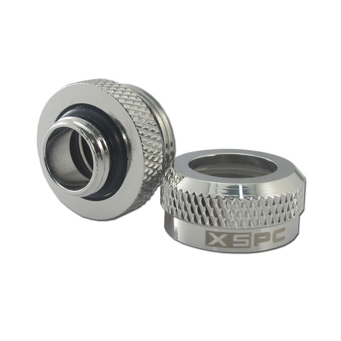XSPC fitting G1/4" to 14mm hard tube, chrome - 8 pieces image number 4