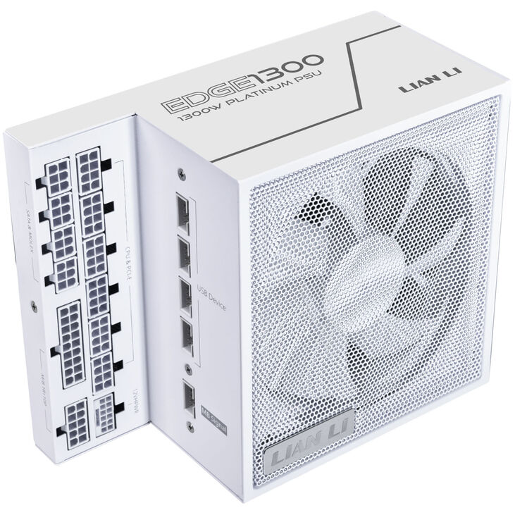 Lian Li EDGE EG1300 80 PLUS Platinum Power Supply, PCIe 5.1, ATX 3.1 - 1300 Watts, White image number 0